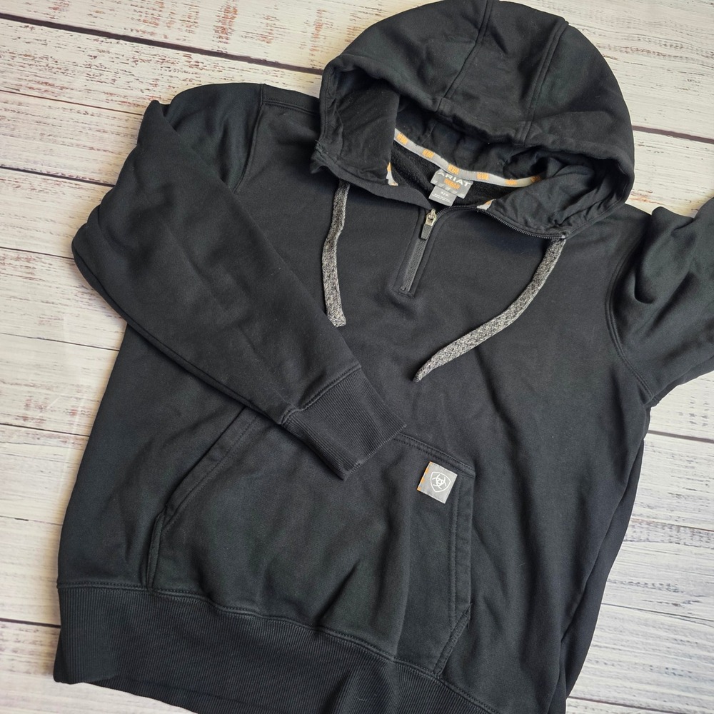 Ariat Rebar Women Small Skill Set 1/2 Zip Hoodie Sweatshirt 10032914 Front Pouch